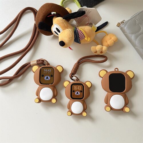 网红轻松熊适用苹果applewatch手表保护套iwatch11/10/se37/8/9女