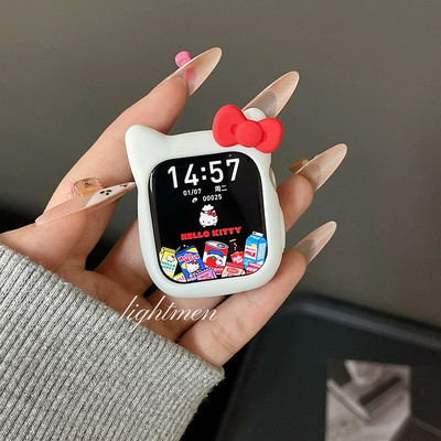 日韩kt猫适用苹果applewatch手表保护套硅胶iwatch11/10/se37/8/9
