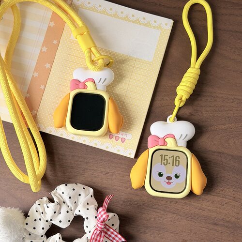 可爱饼饼适用苹果applewatch手表保护套iwatch11/10/se37/8/9挂绳