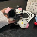 创意凯蒂猫适用大疆action6/5pro/4/3运动相机保护套壳配件挂脖绳