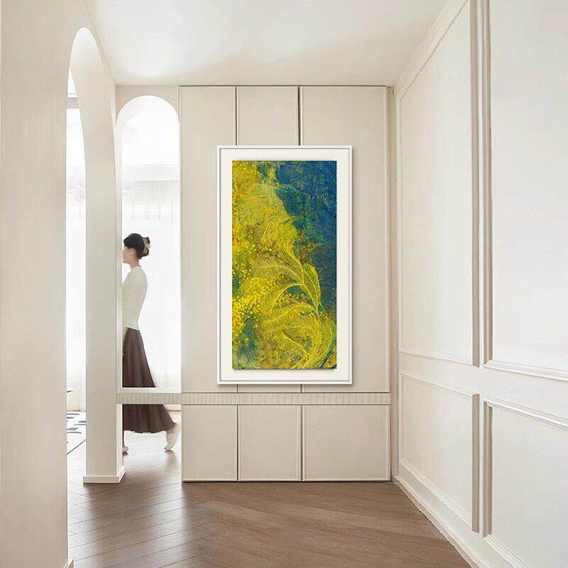 一树金挂画户玄关小众客厅背景墙现代装饰画