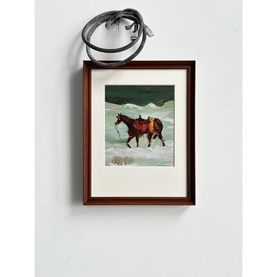 navySTORE动物图案小众中古实木装饰画