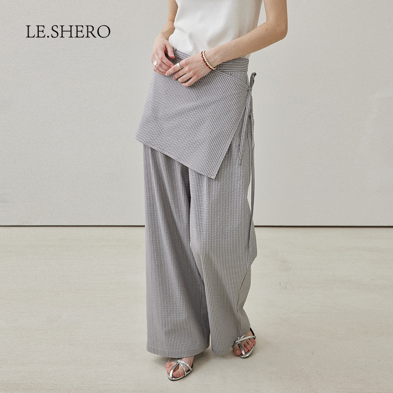LE.SHERO【杨超越同款】原创设计百搭时尚气质宽腿长裤子女休闲裤