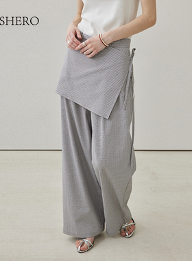 LE.SHERO【杨超越同款】原创设计百搭时尚气质宽腿长裤子女休闲裤