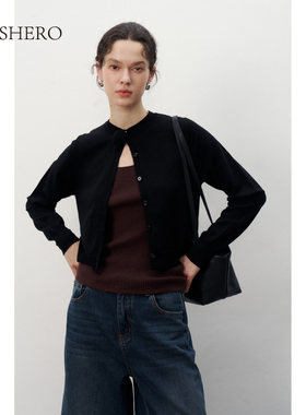 LE.SHERO【陈都灵/王楚然同款】领口立体小花长袖羊毛衫87H336528