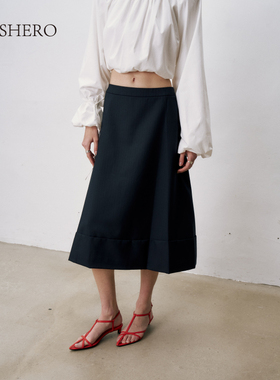 LE.SHERO原创设计通勤简约百搭a字半身裙女新款气质休闲裙子