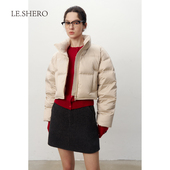 LE.SHERO短款 立领亮面鸭绒面包羽绒服87Q886261