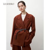 LE.SHERO设计感收腰系带通勤西装 87Q706250