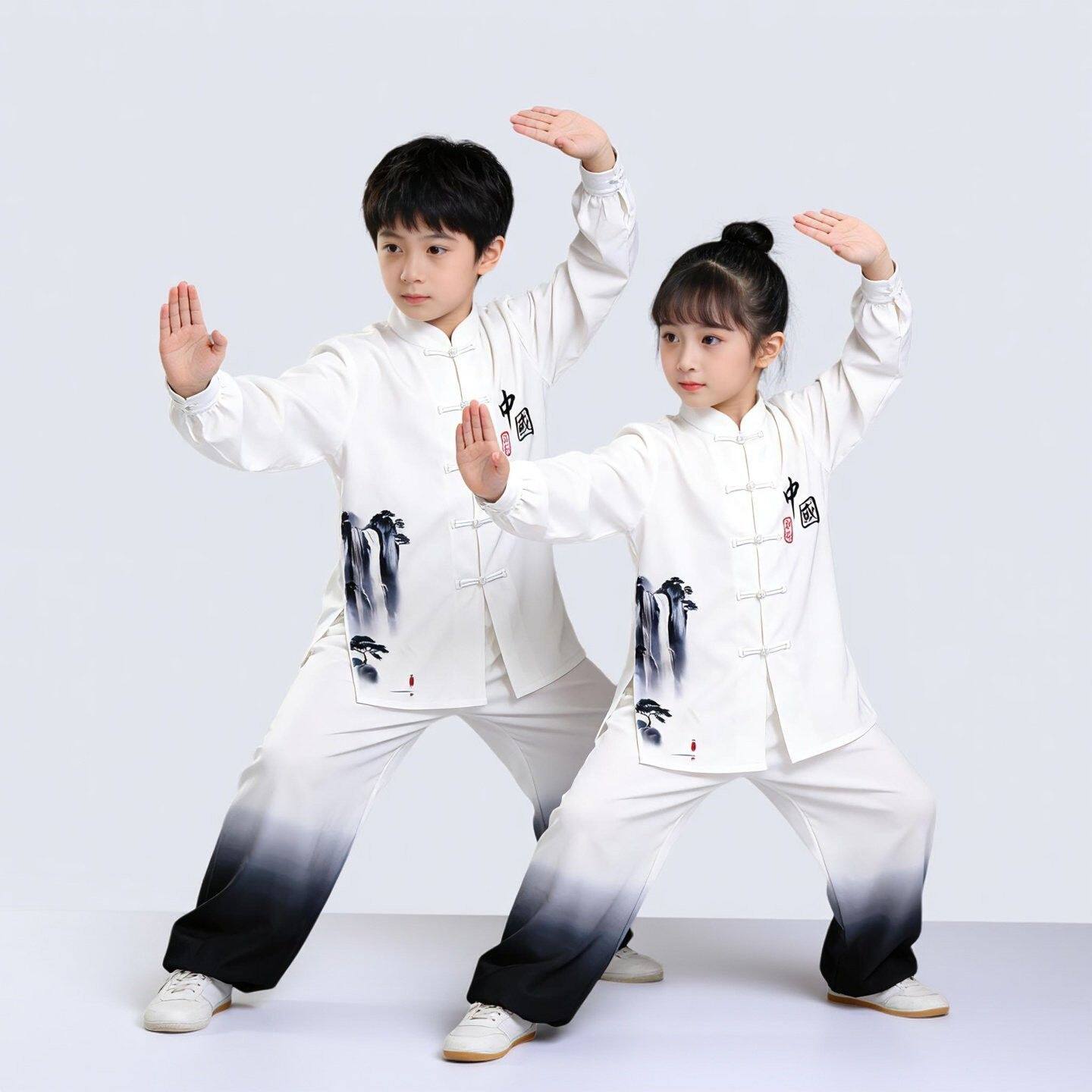 儿童成人武术演出服男女童同款打鼓服运动会表演中小学生训练服