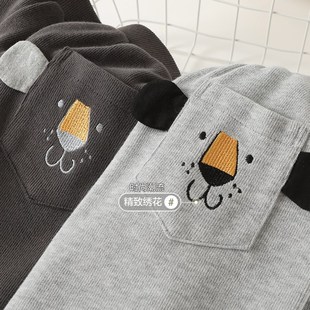 婴儿衣服米呢绒长裤子春装春v秋儿童男童女宝宝小童休闲裤潮Y8836