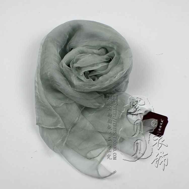 杭州丝巾黑色女百m搭薄款春秋夏季桑蚕丝女士披肩真丝长款围巾纯