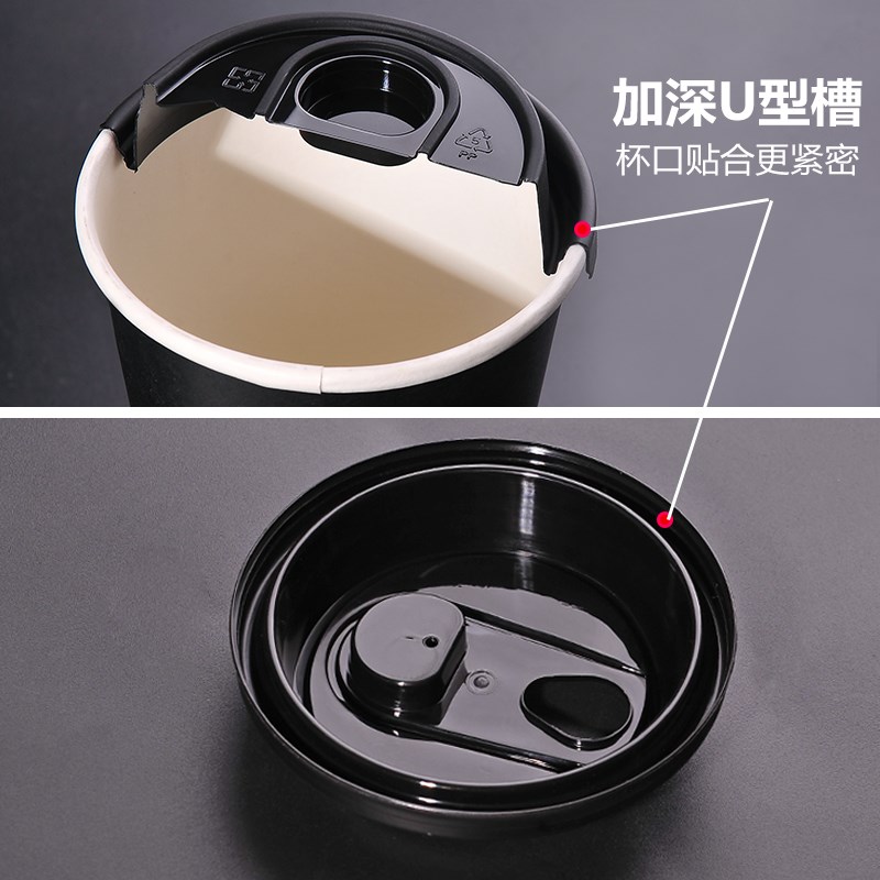 90口径注塑杯盖一次性奶茶塑料咖C啡纸杯高端蓝色盖子爱心塞500只