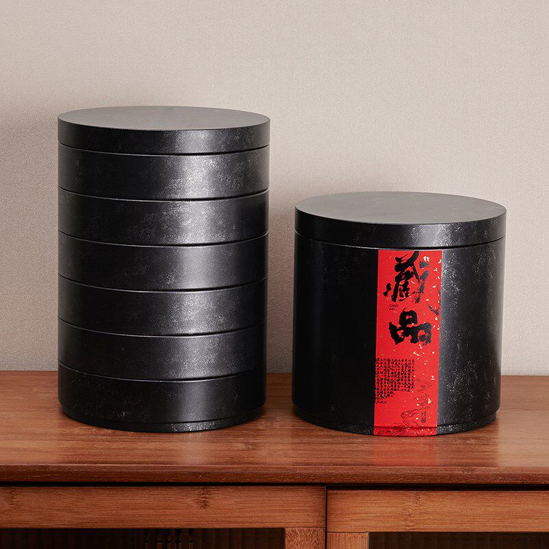 茶饼盒家用茶盒茶叶l罐收纳盒密封200g茶饼包装盒马口铁罐铁盒茶