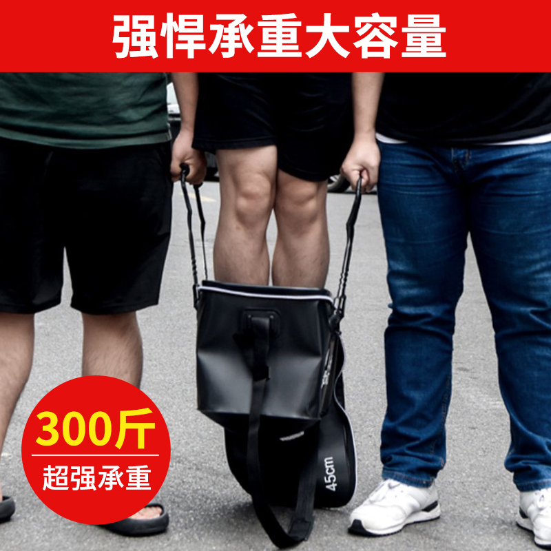 折叠水桶钓鱼桶打水l桶鱼箱活鱼桶鱼护桶eva折叠桶加厚水桶装鱼桶