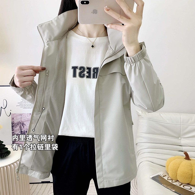 户外冲锋衣女2g025新款防风防水网衬风衣旅行徒步登山服男春秋外