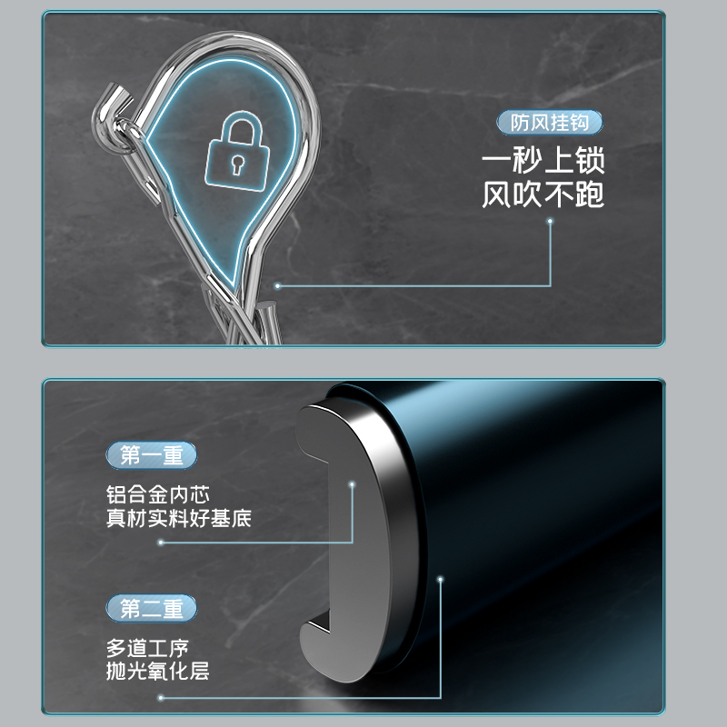 铝合金晾衣架多i夹子晾袜子架袜架多功能凉内衣内裤阳台晒袜子神