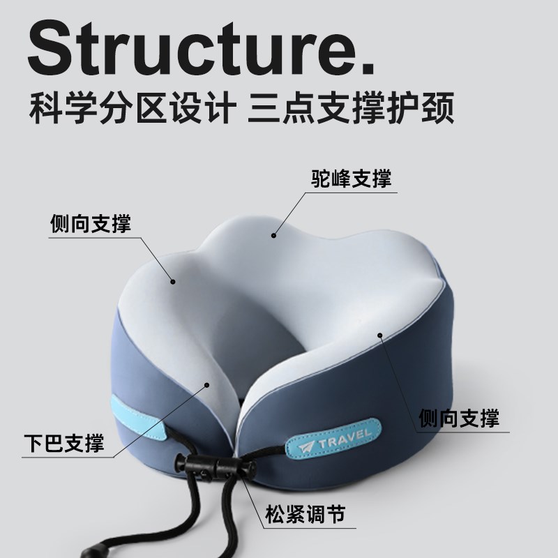u型枕脖子靠枕护颈枕长途t飞机高铁二等座睡觉神器旅行便携u形枕