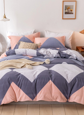 加厚磨毛被套单件纯棉双人被罩150x20D0x230全棉1.5米学生宿舍单