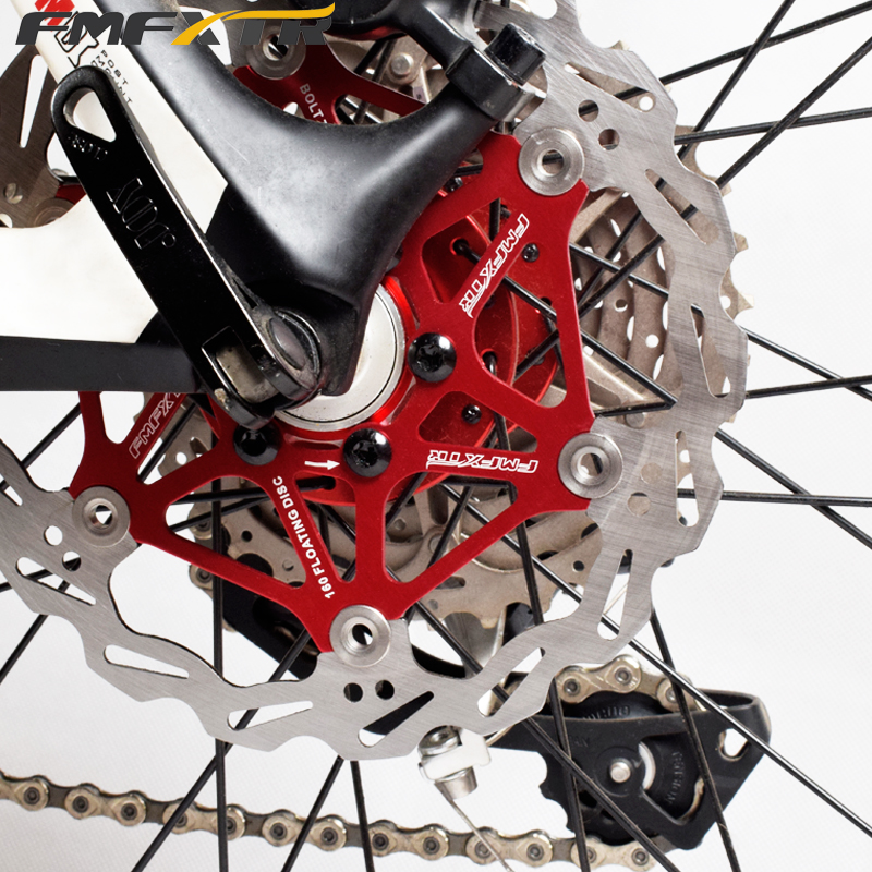 山地车自行车e浮动碟片油碟刹车片碟盘160mm超轻彩色散热碟刹盘片