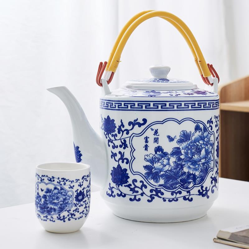 景德镇陶瓷大水壶耐高温中式冷水壶茶壶家用夏天大容量凉白开水杯