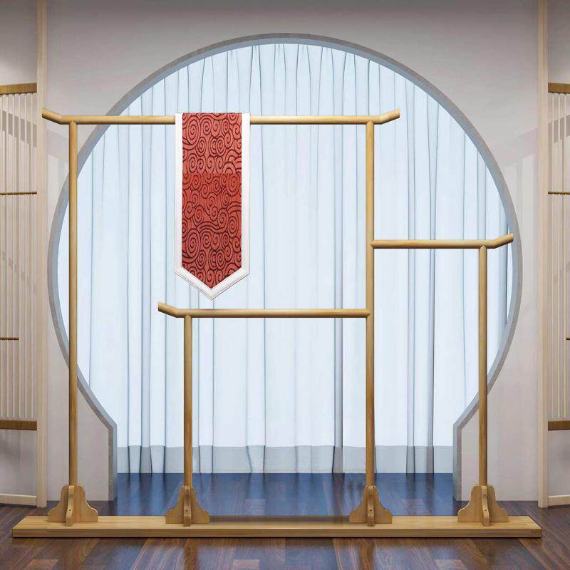 实木复古组合衣架落地新中式多层服装店展示架酒楼挂衣架中式木架