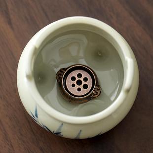 草木灰陶瓷香插香炉香器檀香沉香香薰炉线香底座茶台桌面装 饰摆件