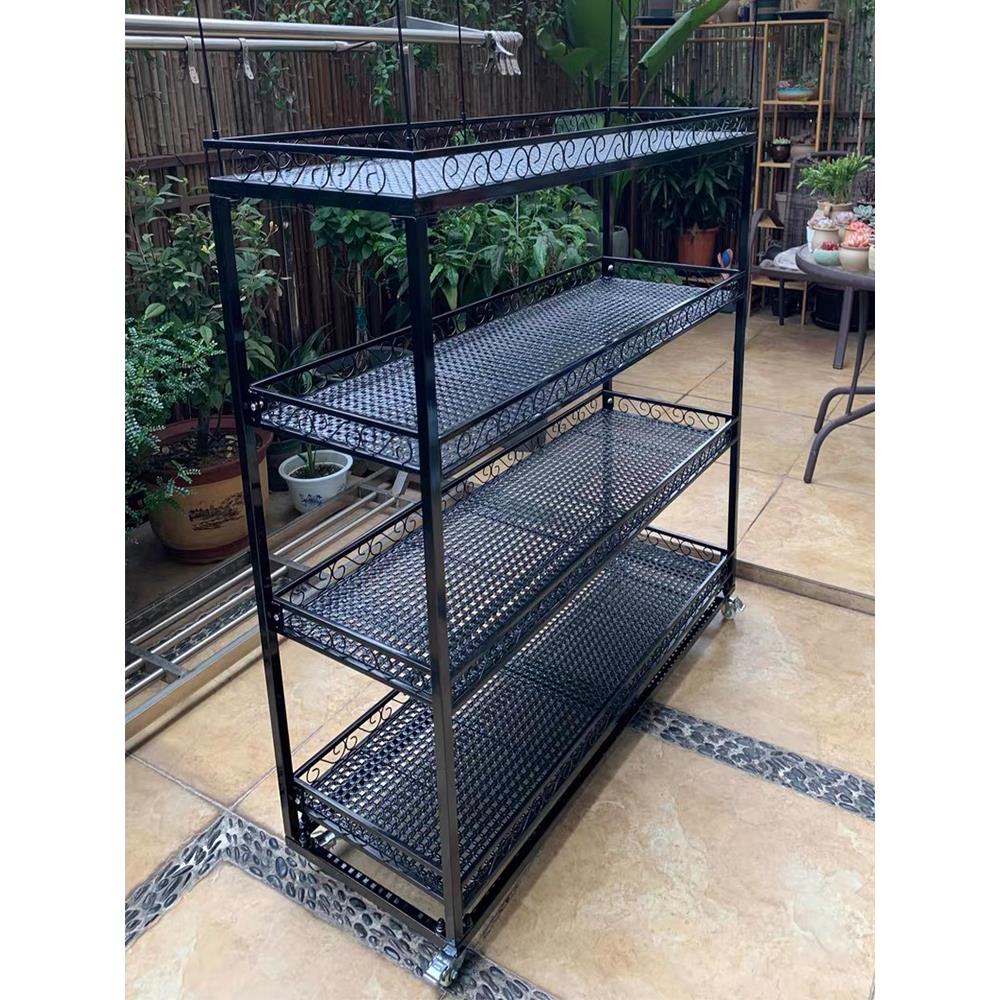 多肉花架补光用花架室内多层可移动带轮多肉花盆架子置物架花棚架