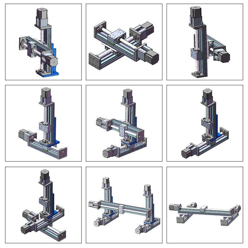 Xy两轴滑动重载交叉模组微型电动机床升降导轨往覆式自动化数控台