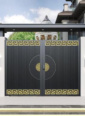 铝合金庭院门别墅大门双开门农村自建房大门院子大门铁艺大门定制