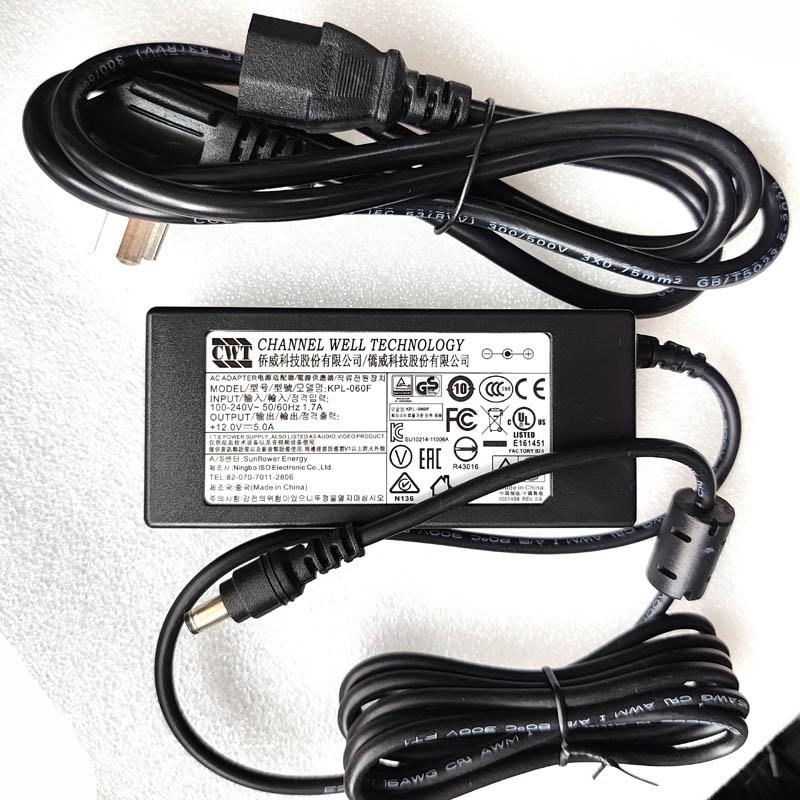 CWT侨威科技 监控 KPL-060F 电源适配器 12V5A 充电器 DC圆孔5.5m