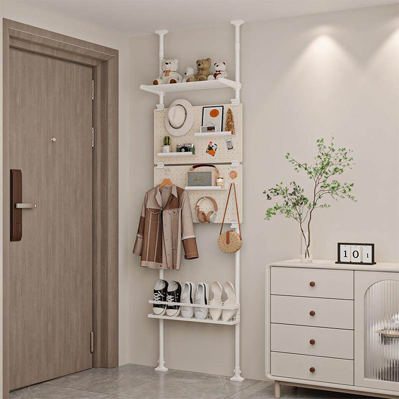 挂衣架门后洞洞板鞋架一体顶天立地置衣架入户门口超薄玄关衣帽架,住宅家具,衣帽架,淘宝优惠券,粉丝福利购,淘宝优惠卷