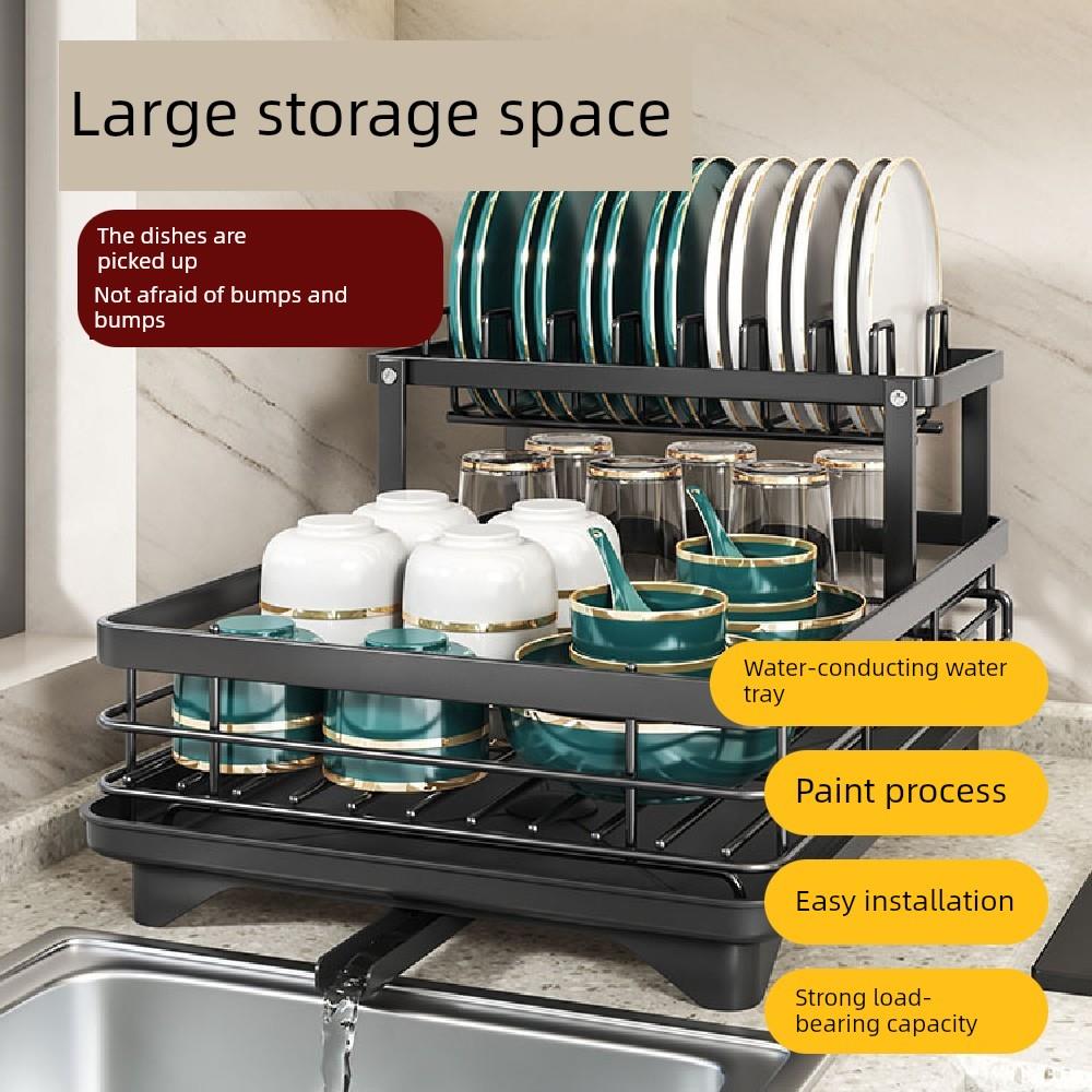 超级包!家庭厨房碟架储存排水篮碟排水架碗架储存箱