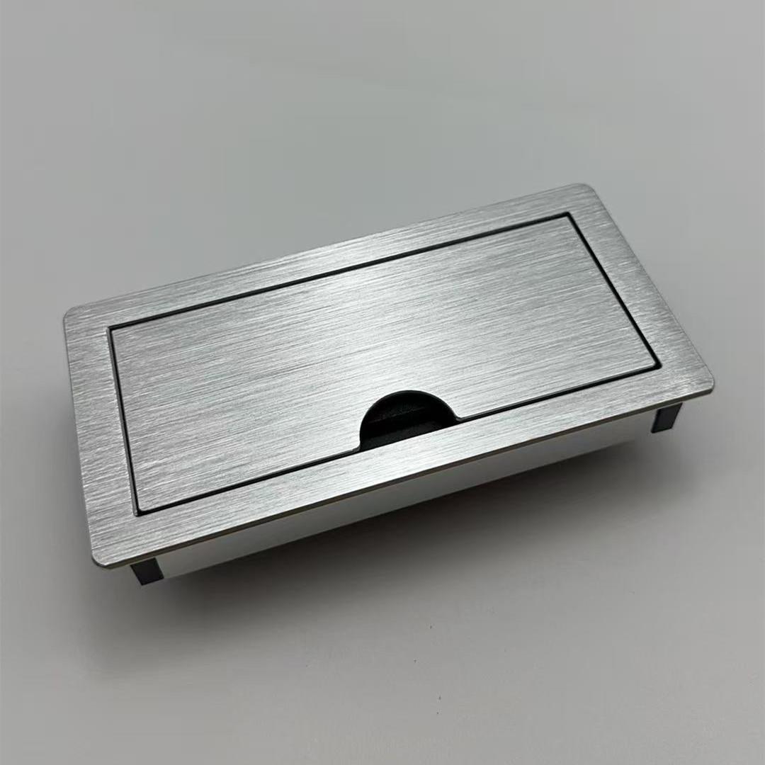 铝合金台面办公会议桌线盒信息电源插板桌面插座面板嵌入式多功能