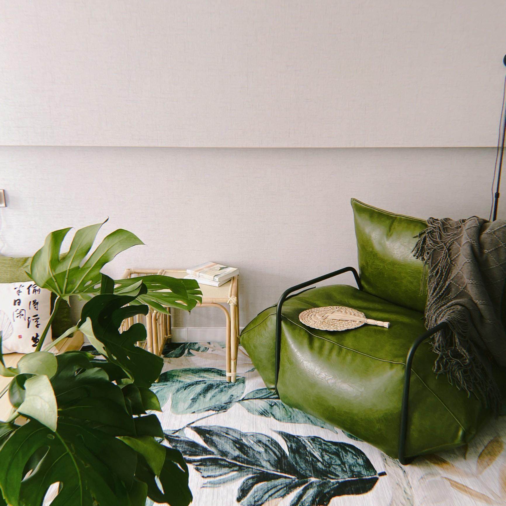 北欧懒人沙发椅单人沙发椅皮质休闲榻榻米小躺椅工业风铁艺皮沙发