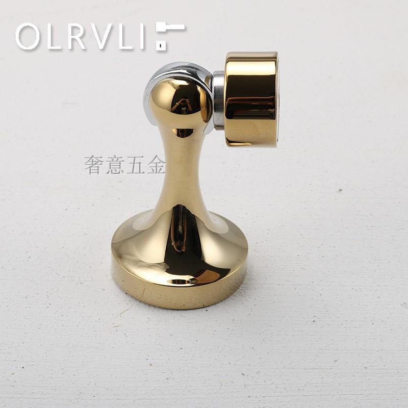 olrvli纯铜门吸墙吸地吸门挡 金色黄铜隐形门吸门碰