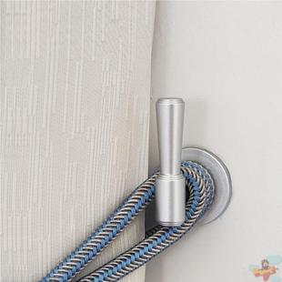 窗纱帘收拢神器免打孔墙钩绑带简约金属收纳扣壁挂钩子挂球一对装