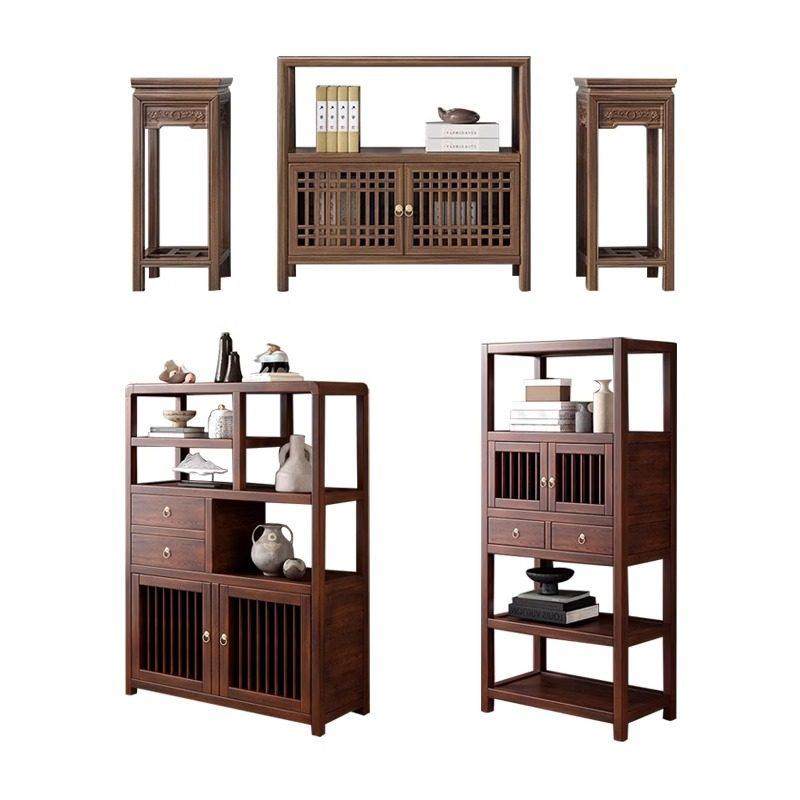 新中式实木茶水边柜小型多宝阁客厅角落花架置物博古架隔断柜子,住宅家具,多宝格/博古架,淘宝优惠券,粉丝福利购,淘宝优惠卷