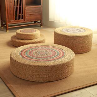 打坐专用禅修垫草编蒲团坐垫榻榻米跪拜静坐冥想垫子飘窗客厅坐垫