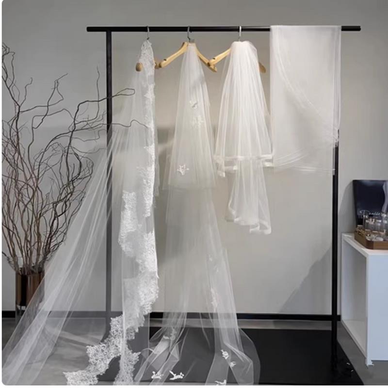 黑色婚纱展示架落地式头纱挂杆照相馆礼服架子汉服秀禾专用挂衣架