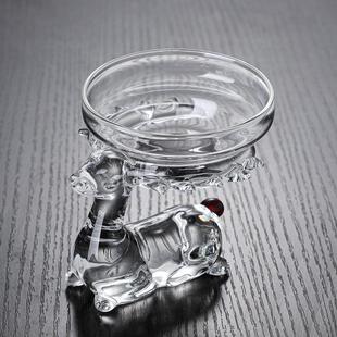 高硼硅玻璃茶漏创意茶隔公道杯茶滤家用泡茶器茶叶过滤网茶道配件