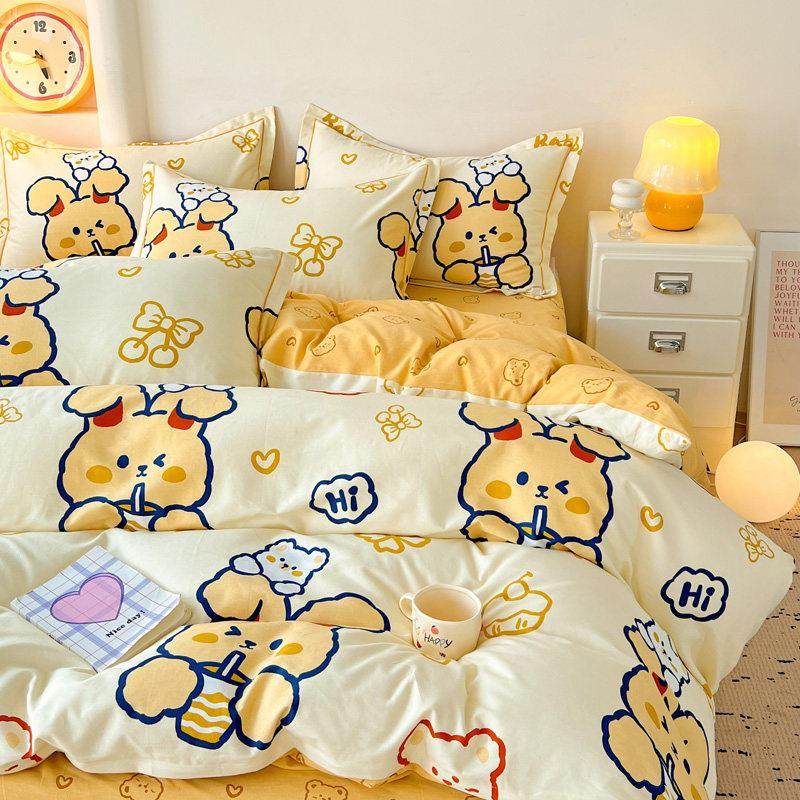 全棉加厚磨毛被套单件1.5x2.1米学生单人200x230x229cm纯棉被套