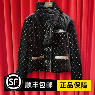 秋名媛烫钻羽绒外套 LF24Q00DC166 fame拉飞姆国内专柜代购
