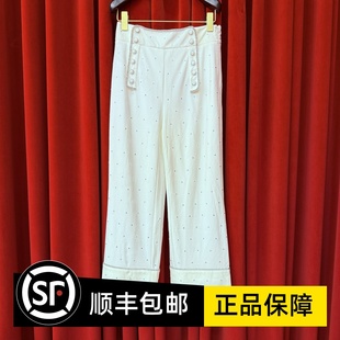 23秋奢华丝绒珠长裤 新品 拉飞姆国内代购 LF23Q31P01W196J FAME