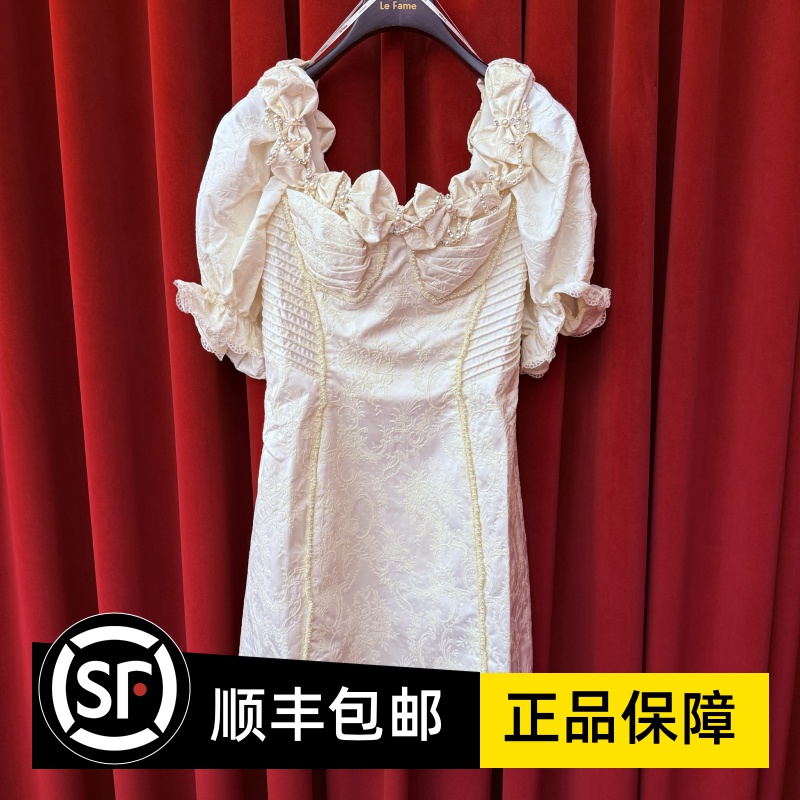 LeFame拉飞姆国内代购2023夏氛围感连衣裙LF23X21O04W083-2695