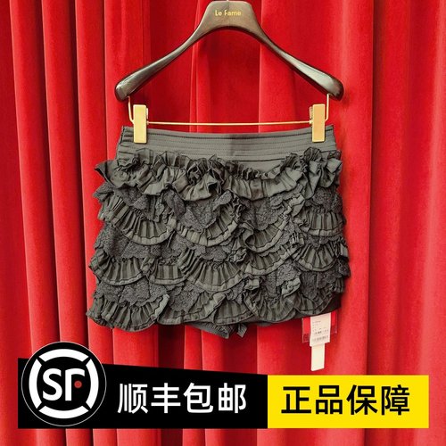 Le fame拉飞姆国内专柜代购 25 春立体褶花边短裙 LF25C00SS318