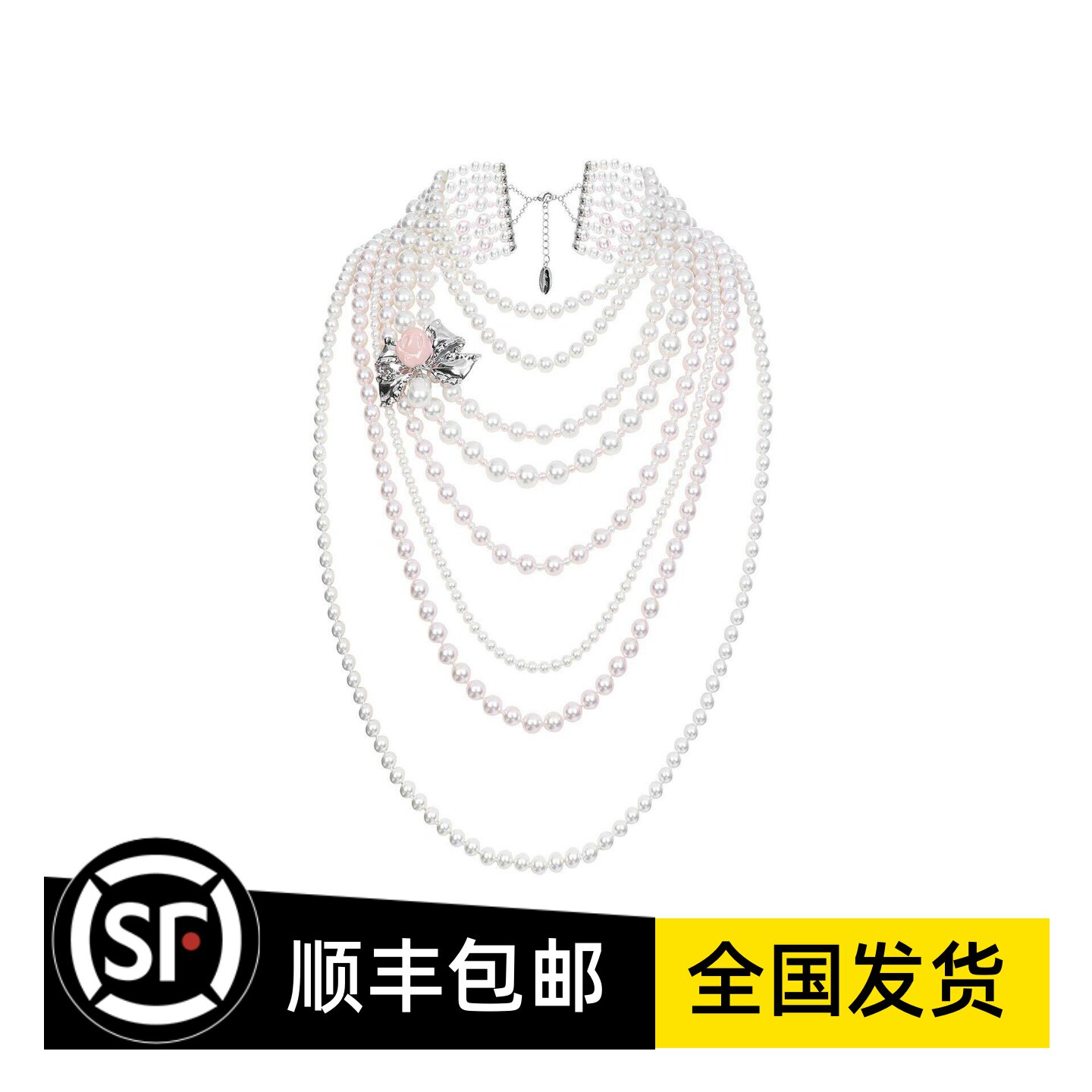 Le fame拉飞姆国内专柜代购 26 春玫瑰蝴蝶结项链 LF26C31RR353