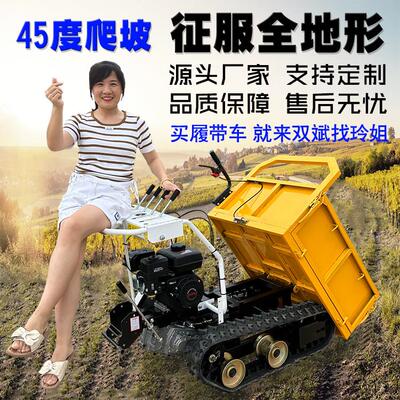 全地形履带运输车农用爬山虎四不像摩擦片转向果园搬运车工程车