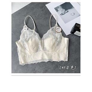 自留款 超舒服水晶杯兔耳朵大胸显小内衣穿衣显瘦美背无痕乳胶抹胸