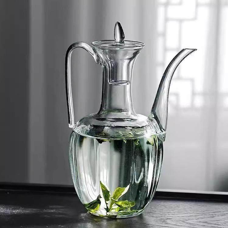 中式手执壶彷宋茶壶耐高温泡茶壶玻璃贵妃壶茶壶宋代绿茶高硼硅,餐饮具,茶壶,淘宝优惠券,粉丝福利购,淘宝优惠卷