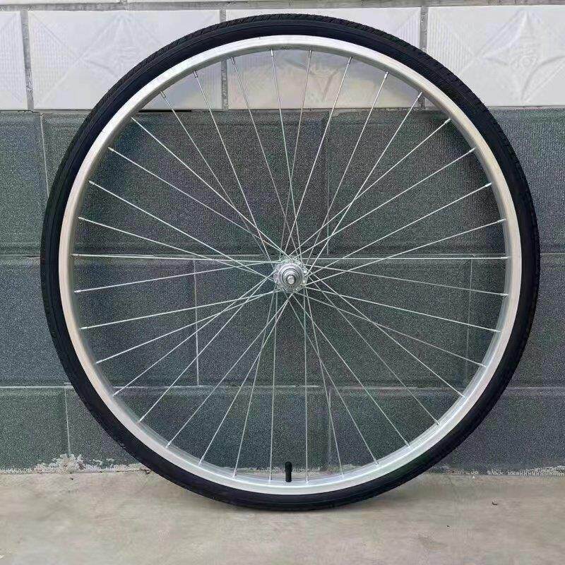 自行车车轮铝合金车圈轮组总成前后轮抱刹20寸22/24/26寸175/183